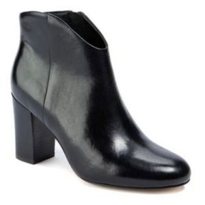 Lucca Lane Leather Ankle Boots Heels sz 9.5 Black NIB